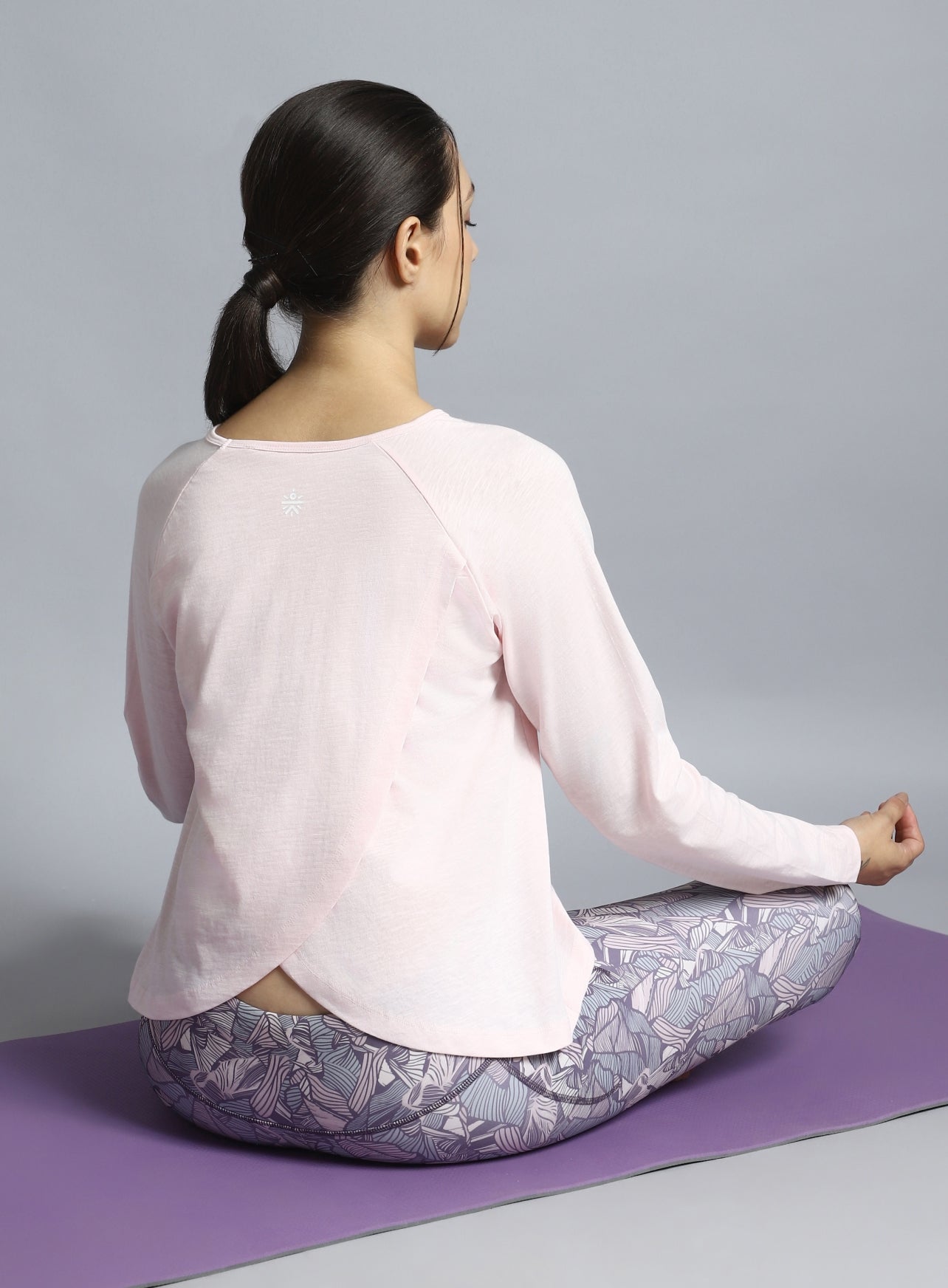 Buy Women's Pink Yoga Flow Full Sleeve Top Online in India Cult