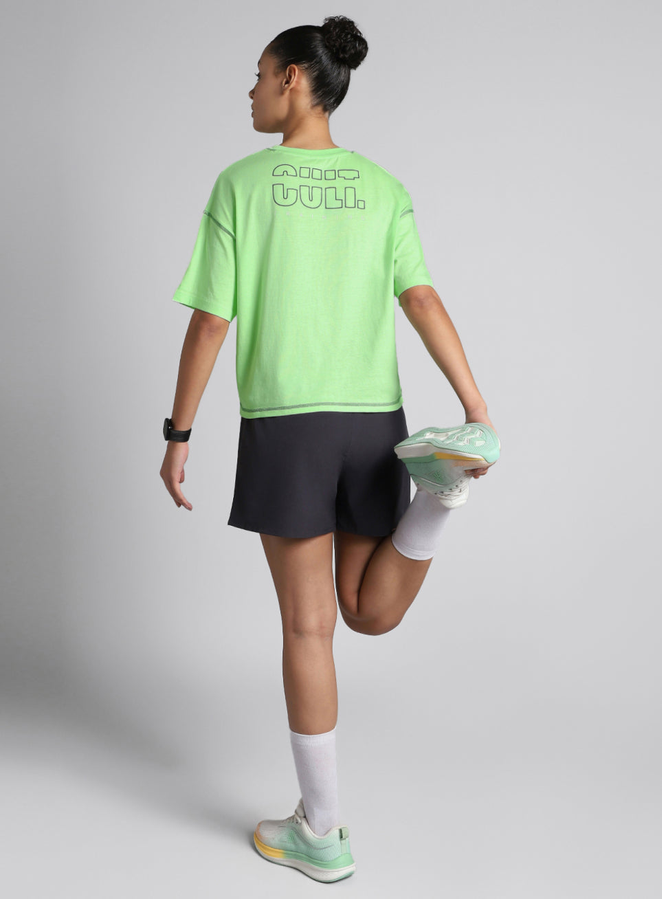 Women's Cult Lime Training graphic Boxy Crop fit T-shirt