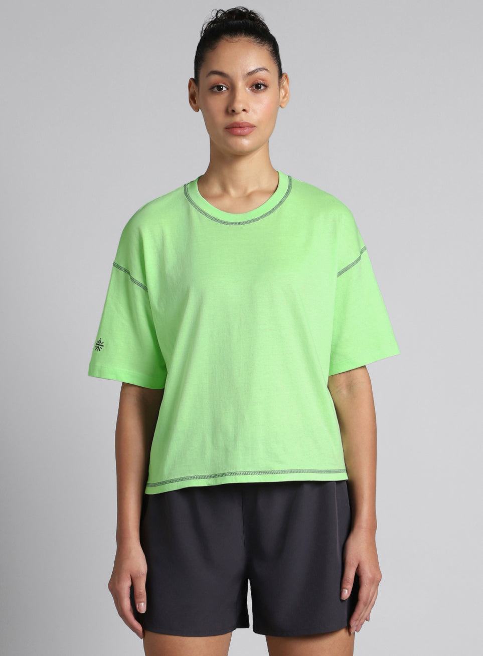 Women's Cult Lime Training graphic Boxy Crop fit T-shirt