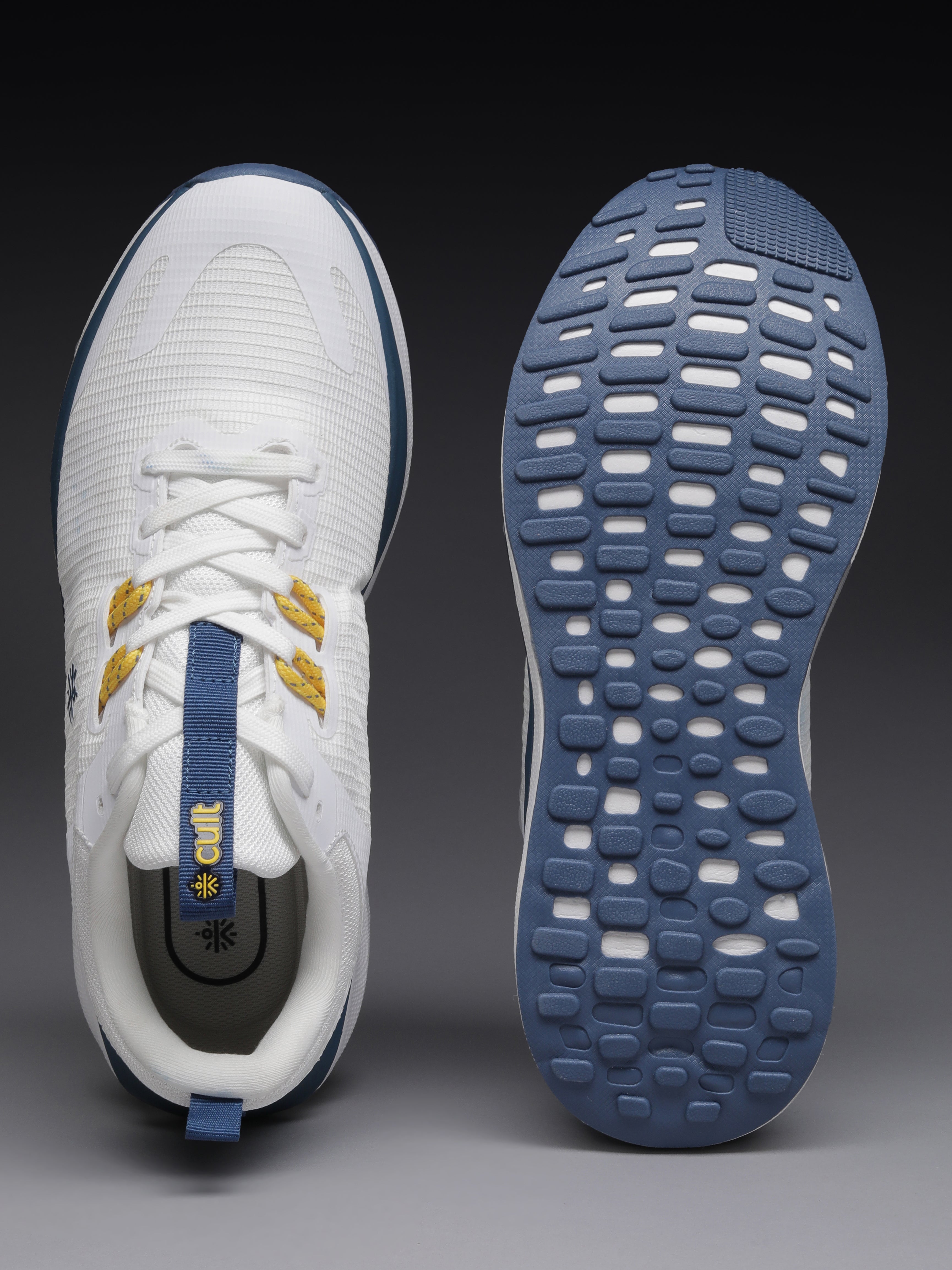 cult Men's Zyro Running Shoes - White/R.Blue
