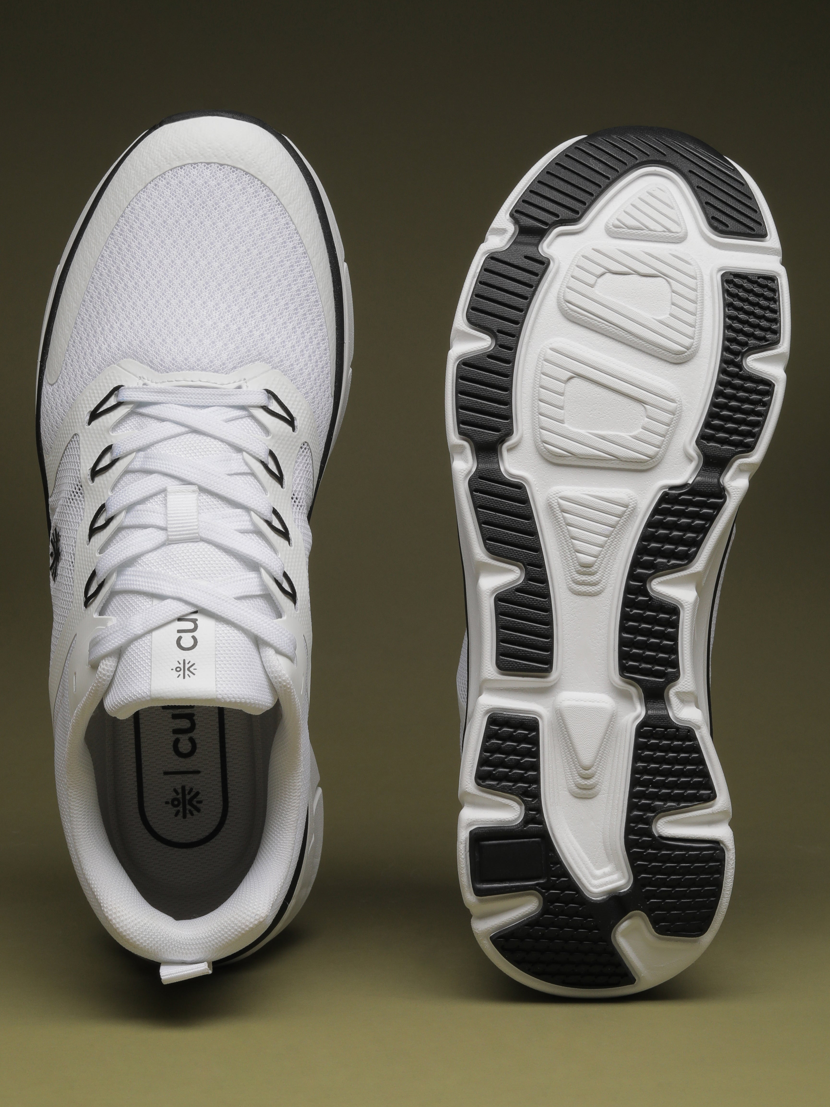cult Men's Flint Running Shoes - White/Black