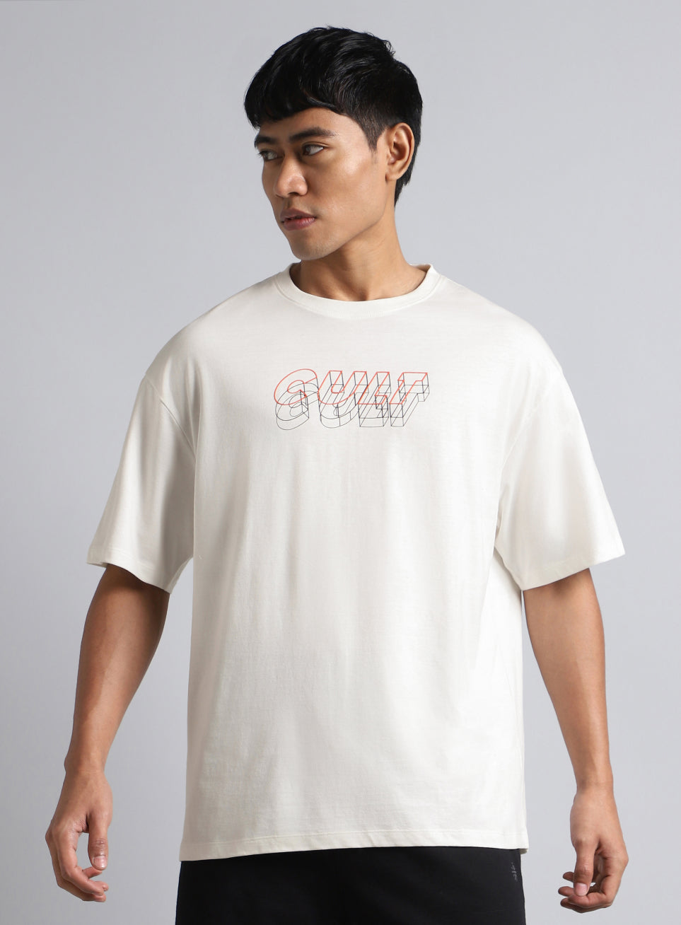 Men's White Cult Graphic Relaxed Fit T-shirt