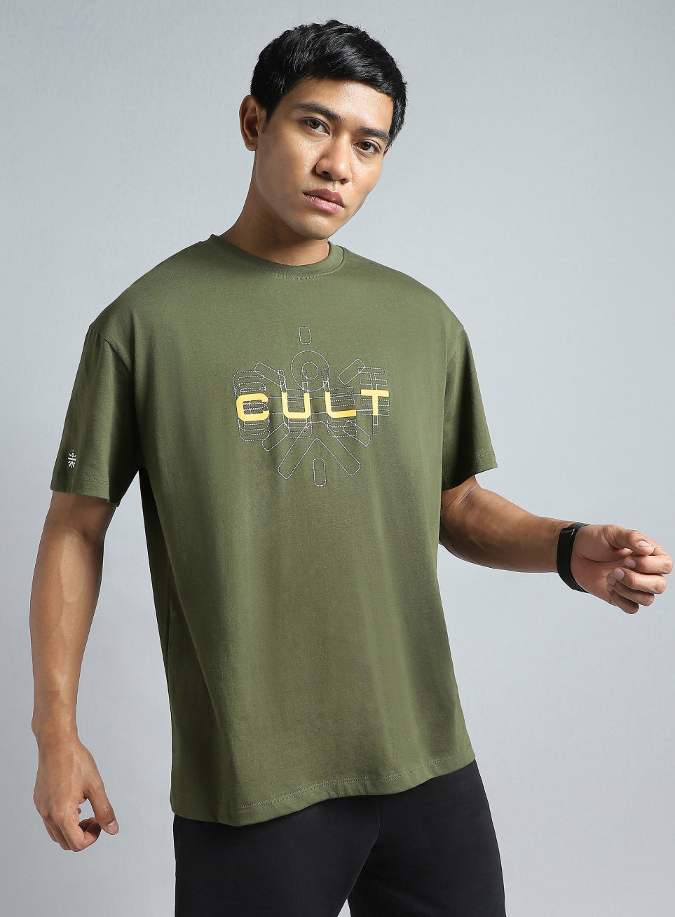 Men's Olive Cult Brand Carrier Graphic T-shirt