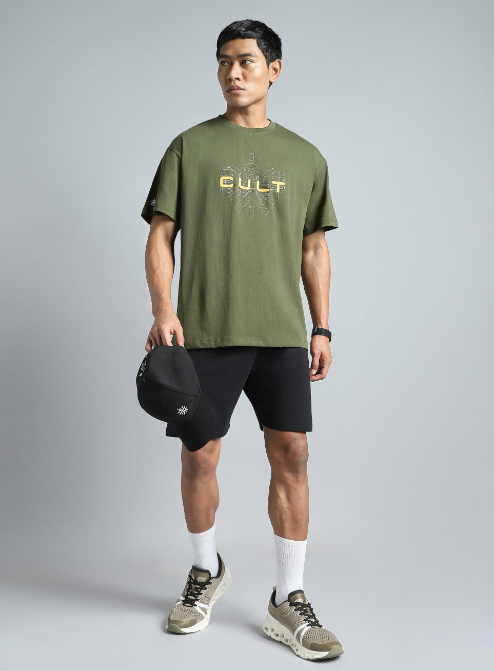 Men's Olive Cult Brand Carrier Graphic T-shirt