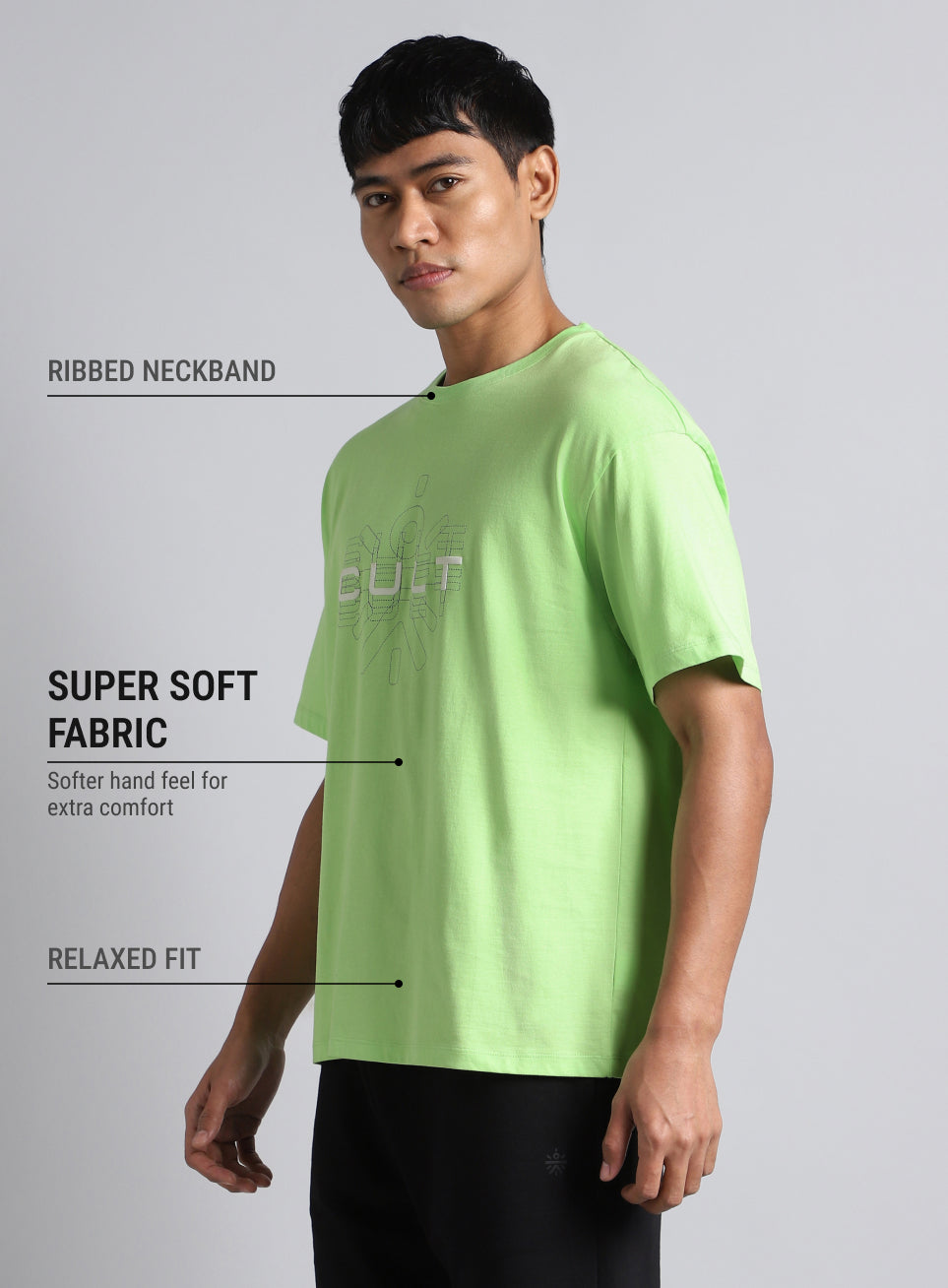 Men's Lime Cult Brand Carrier Graphic T-shirt
