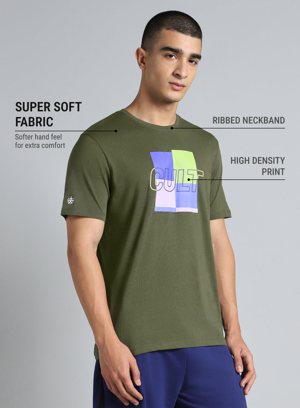 Men's Olive Cult Graphic T-shirt
