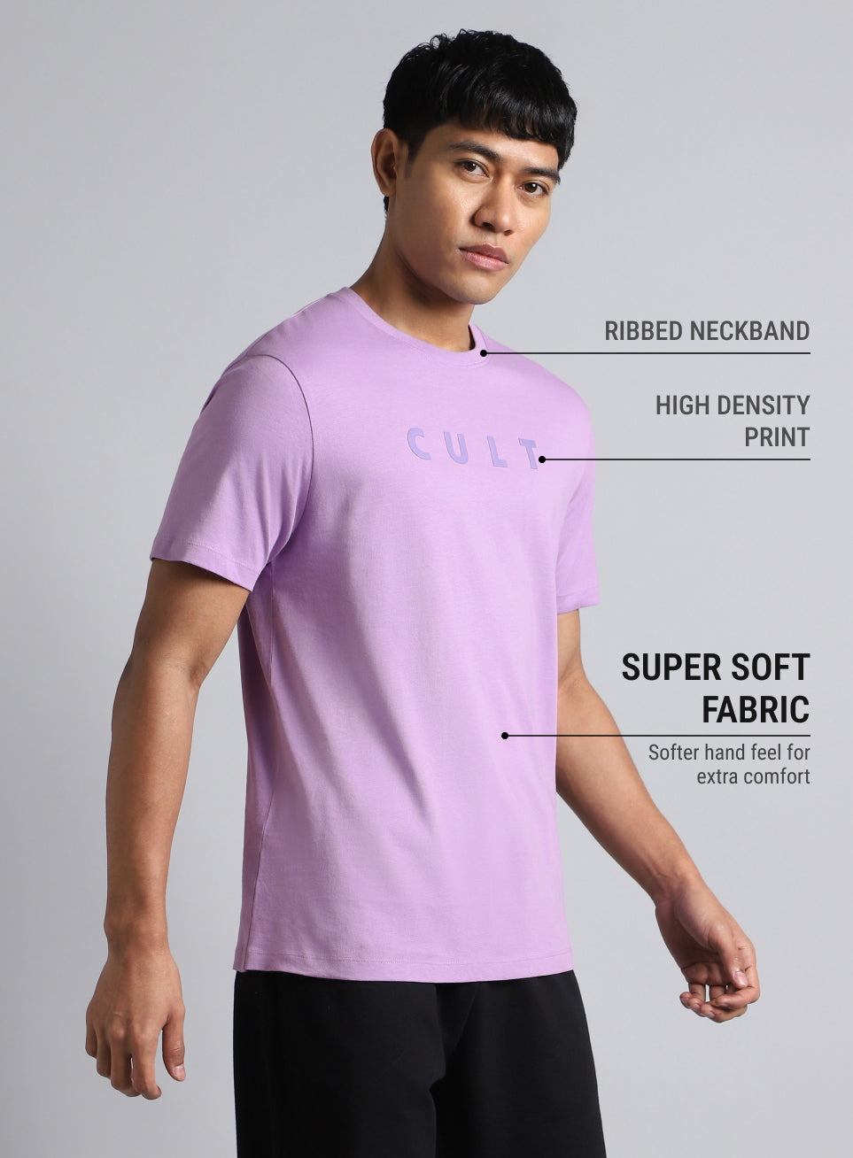 Men's Purple Cult Graphic T-shirt