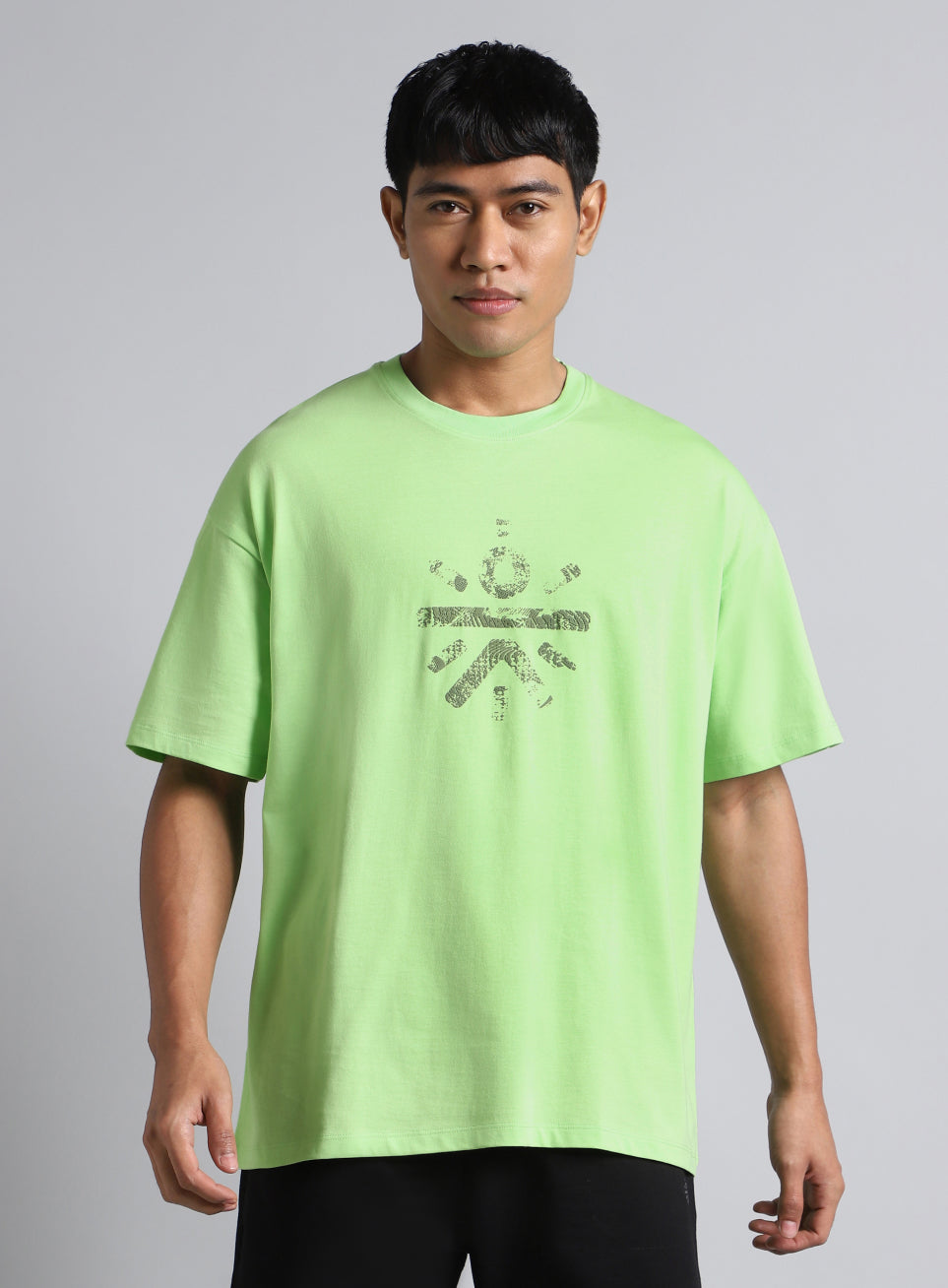 Men's Lime Cult Brand Carrier Oversized Fit T-shirt