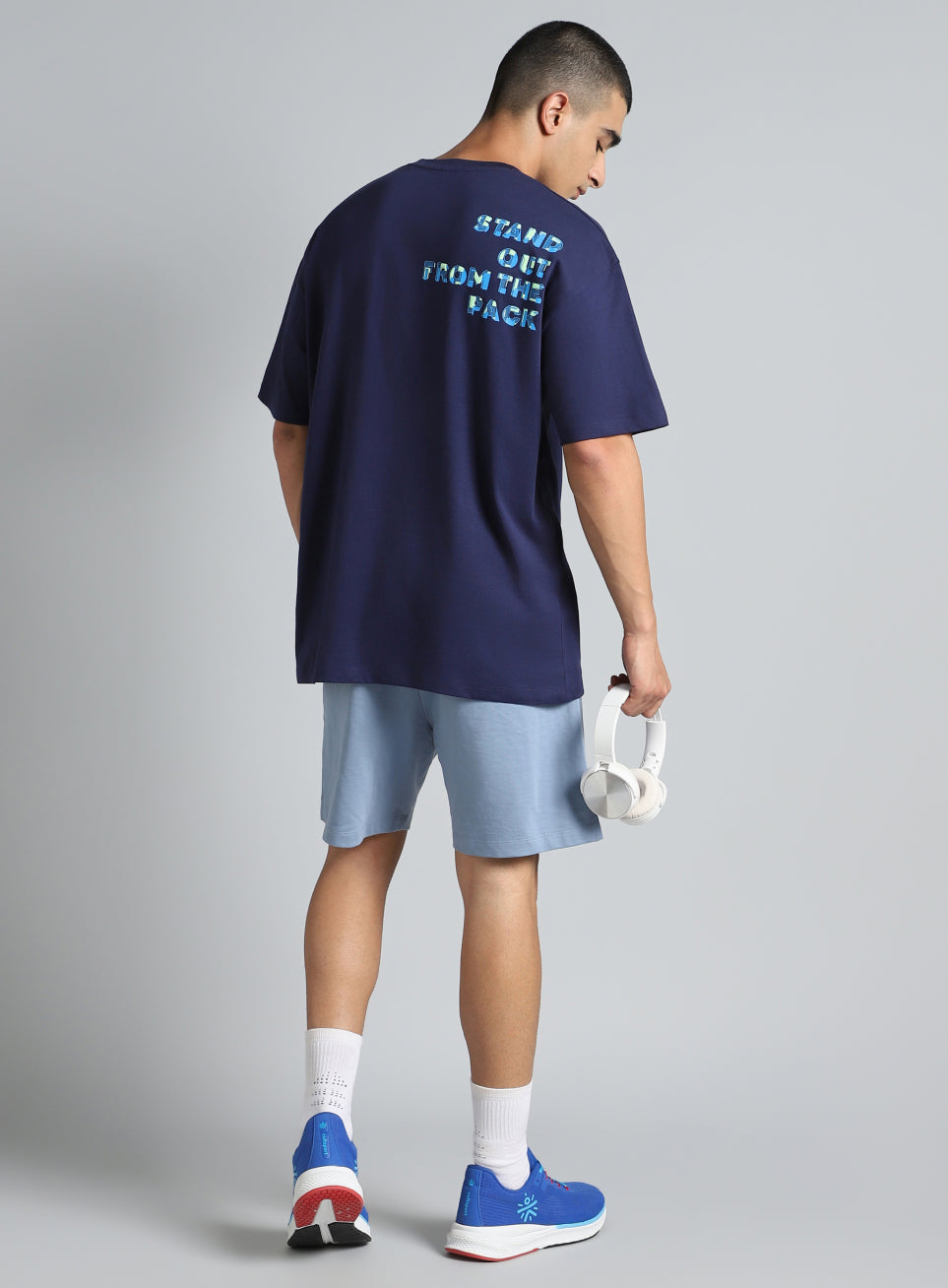 Men's Navy Cult Graphic Oversized Fit T-shirt