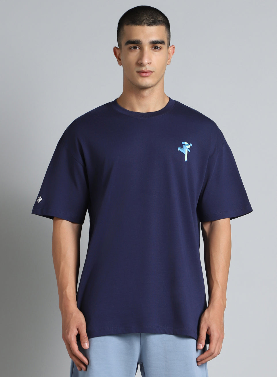 Men's Navy Cult Graphic Oversized Fit T-shirt