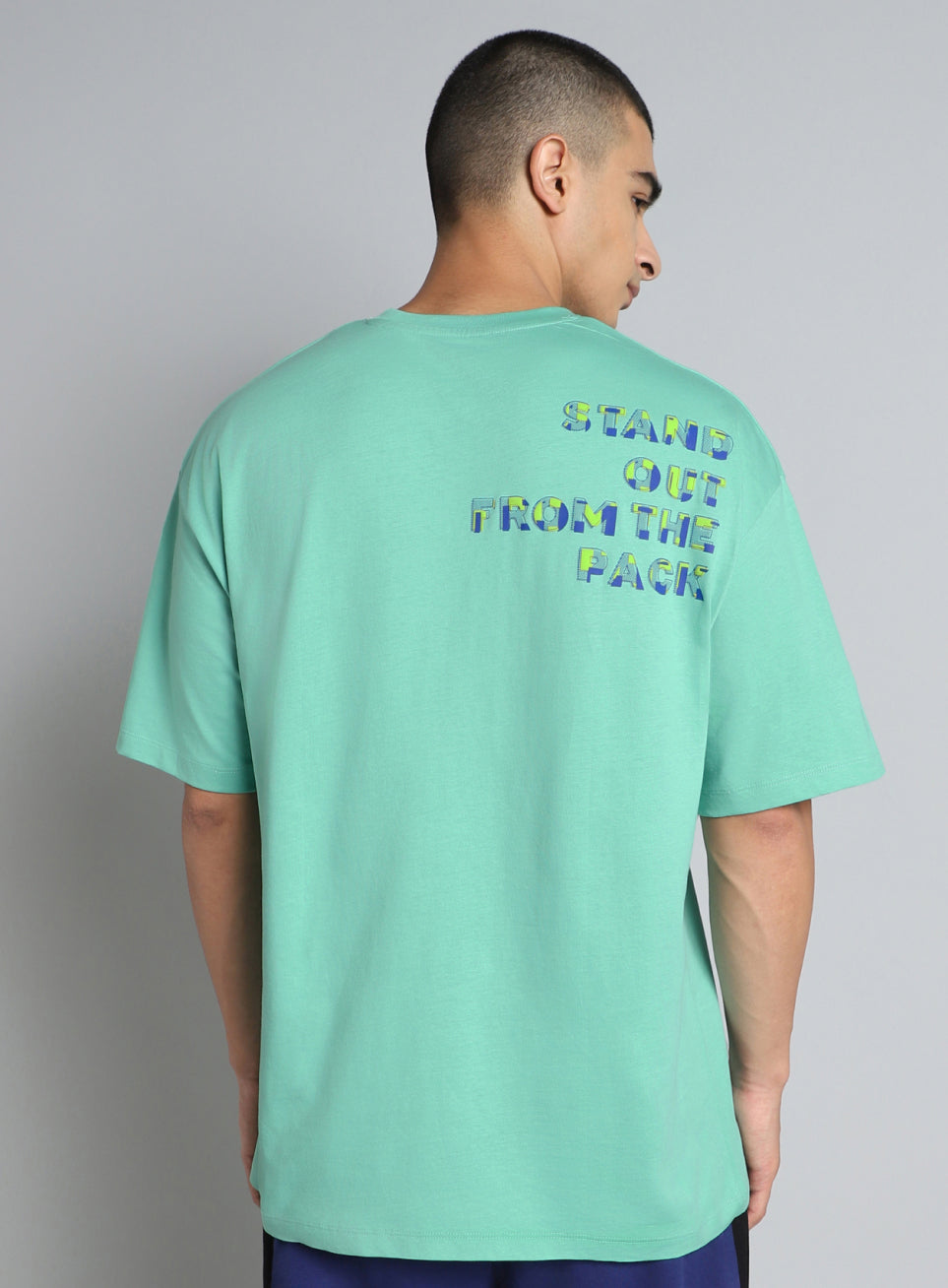 Men's Green Cult Graphic Oversized Fit T-shirt
