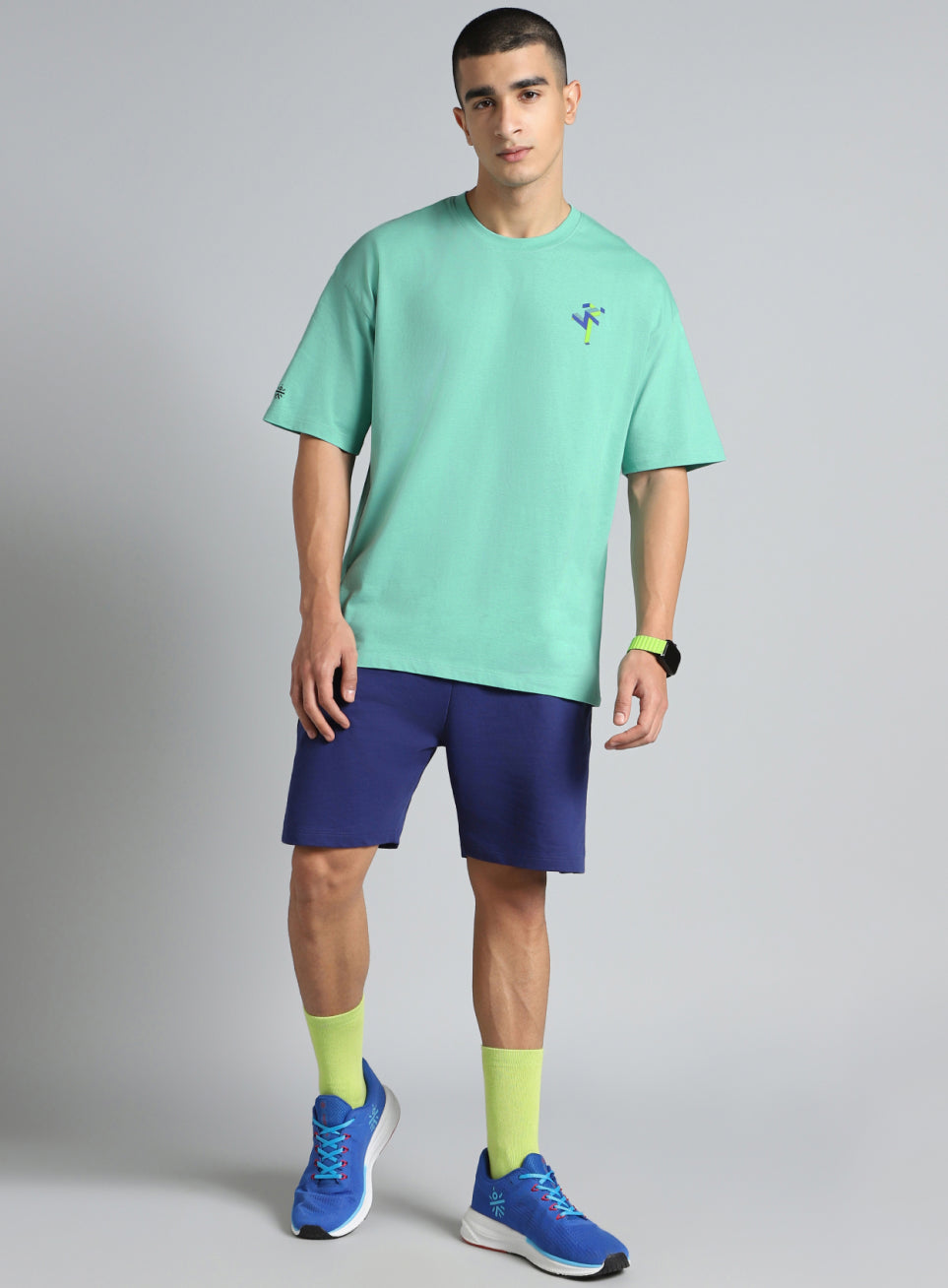 Men's Green Cult Graphic Oversized Fit T-shirt