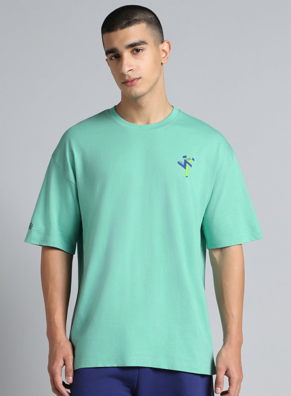 Men's Green Cult Graphic Oversized Fit T-shirt