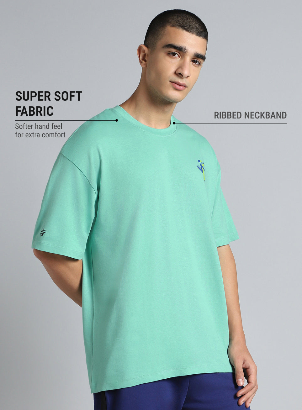 Men's Green Cult Graphic Oversized Fit T-shirt