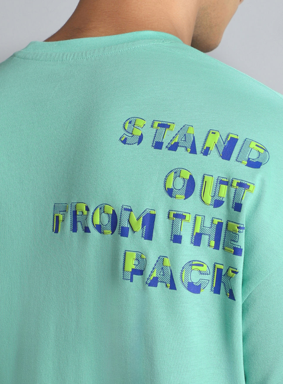 Men's Green Cult Graphic Oversized Fit T-shirt