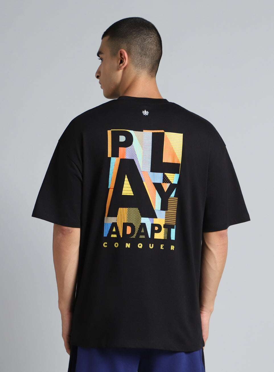 Men's Black Cult Graphic Oversized Fit T-shirt