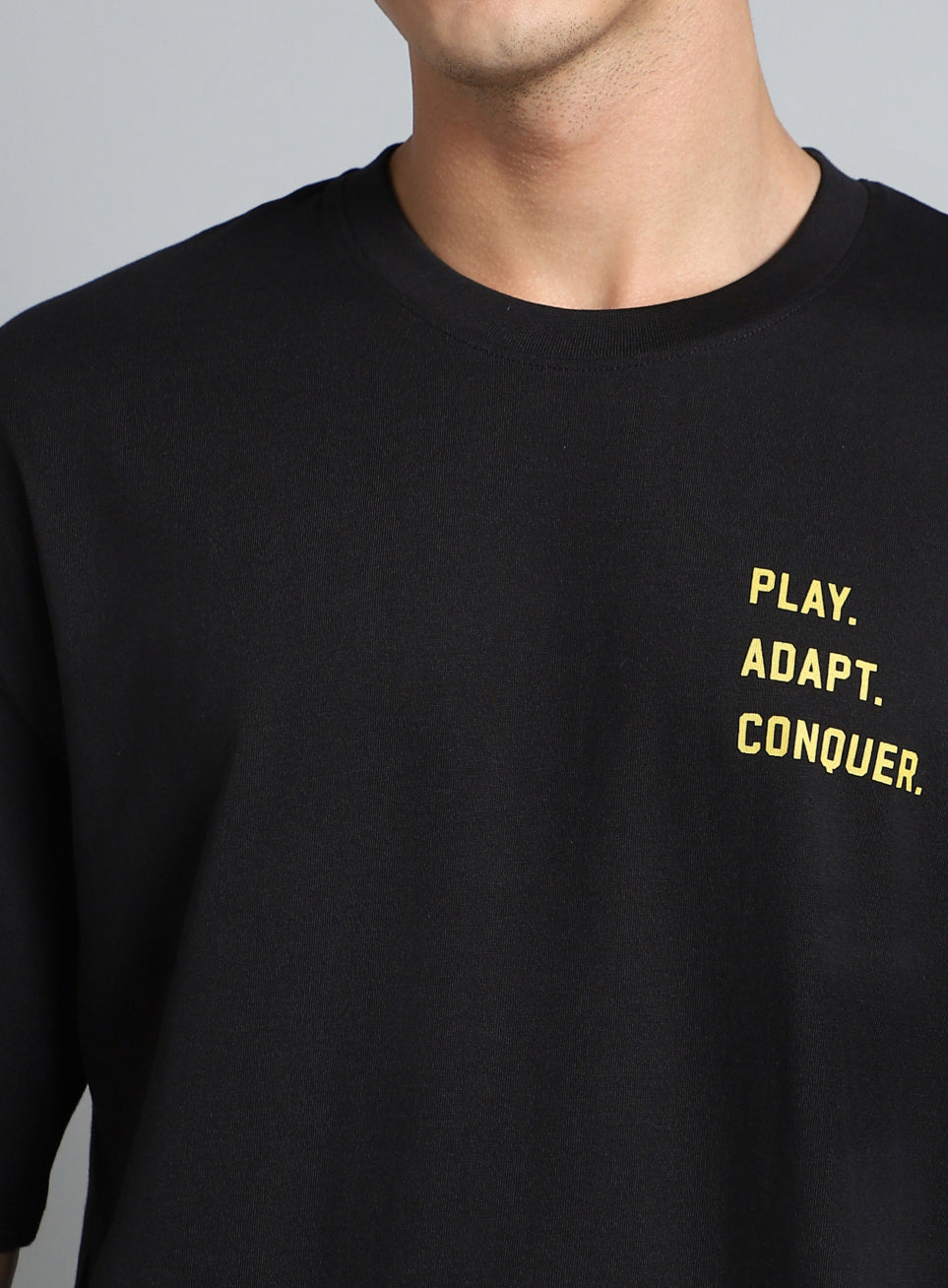 Men's Black Cult Graphic Oversized Fit T-shirt