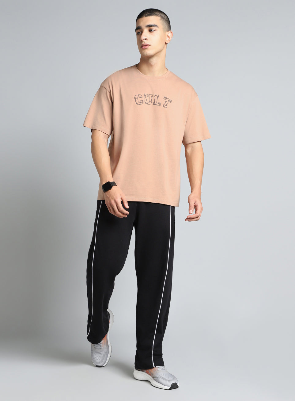 Men's Brown Cult Branding Graphic Relaxed T-shirt