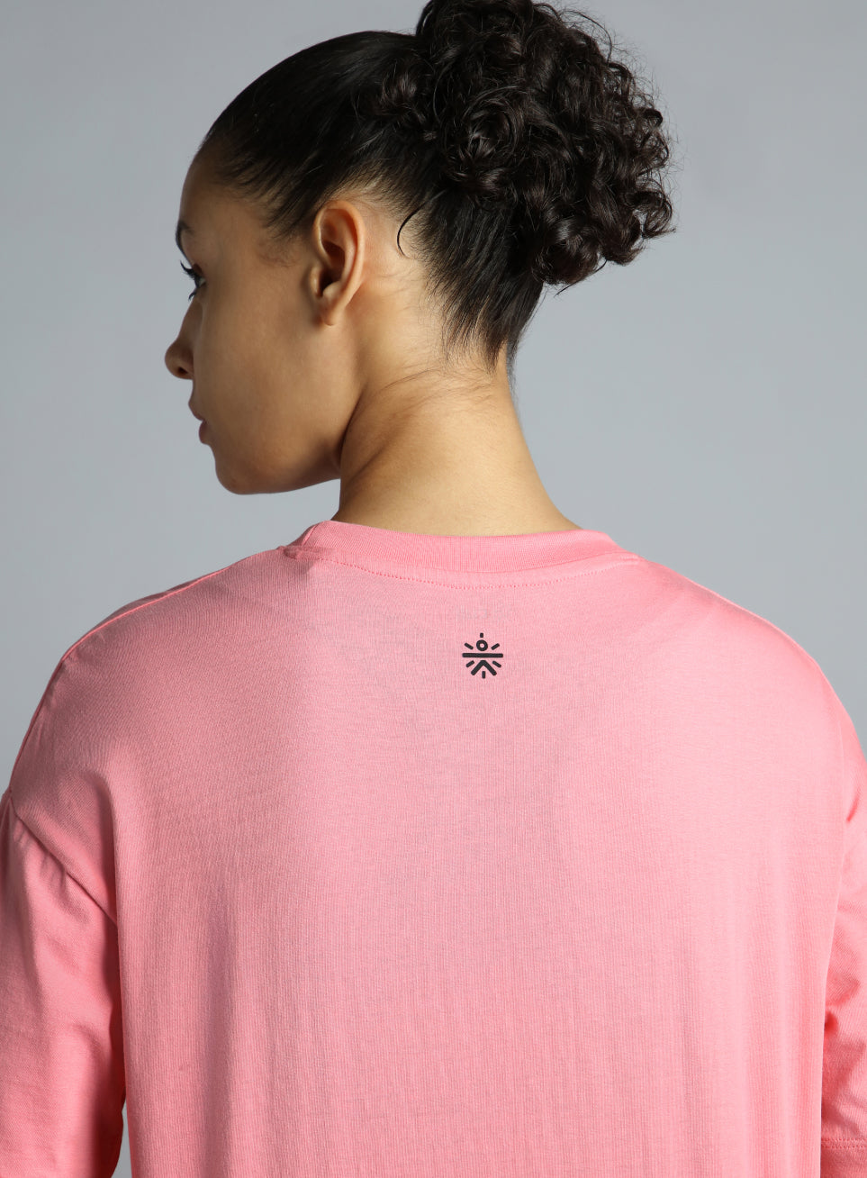 Women's Pink Tonal Branding Graphic T-shirt