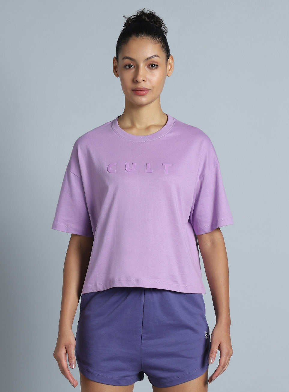 Women's Purple Tonal Branding Graphic T-shirt
