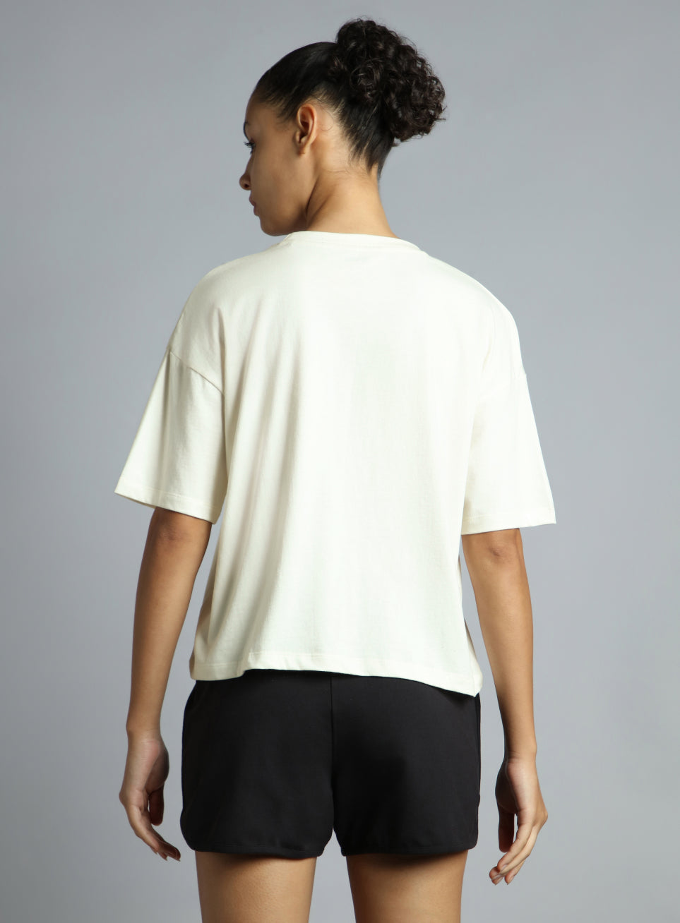 Women's White Branding Cropped T-shirt