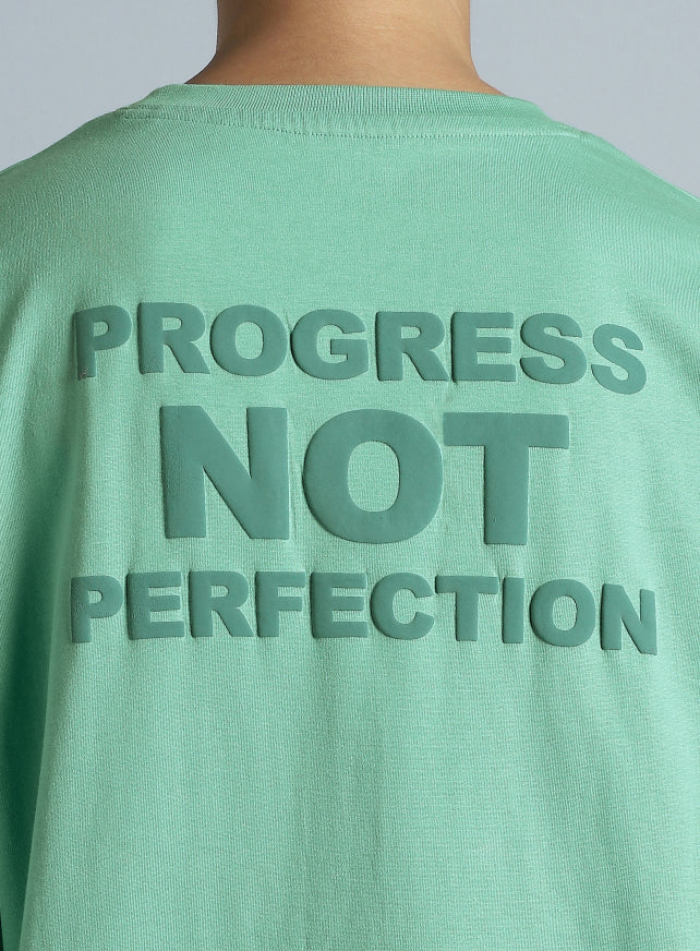 Women's Green Back Print Oversized Fit T-shirt