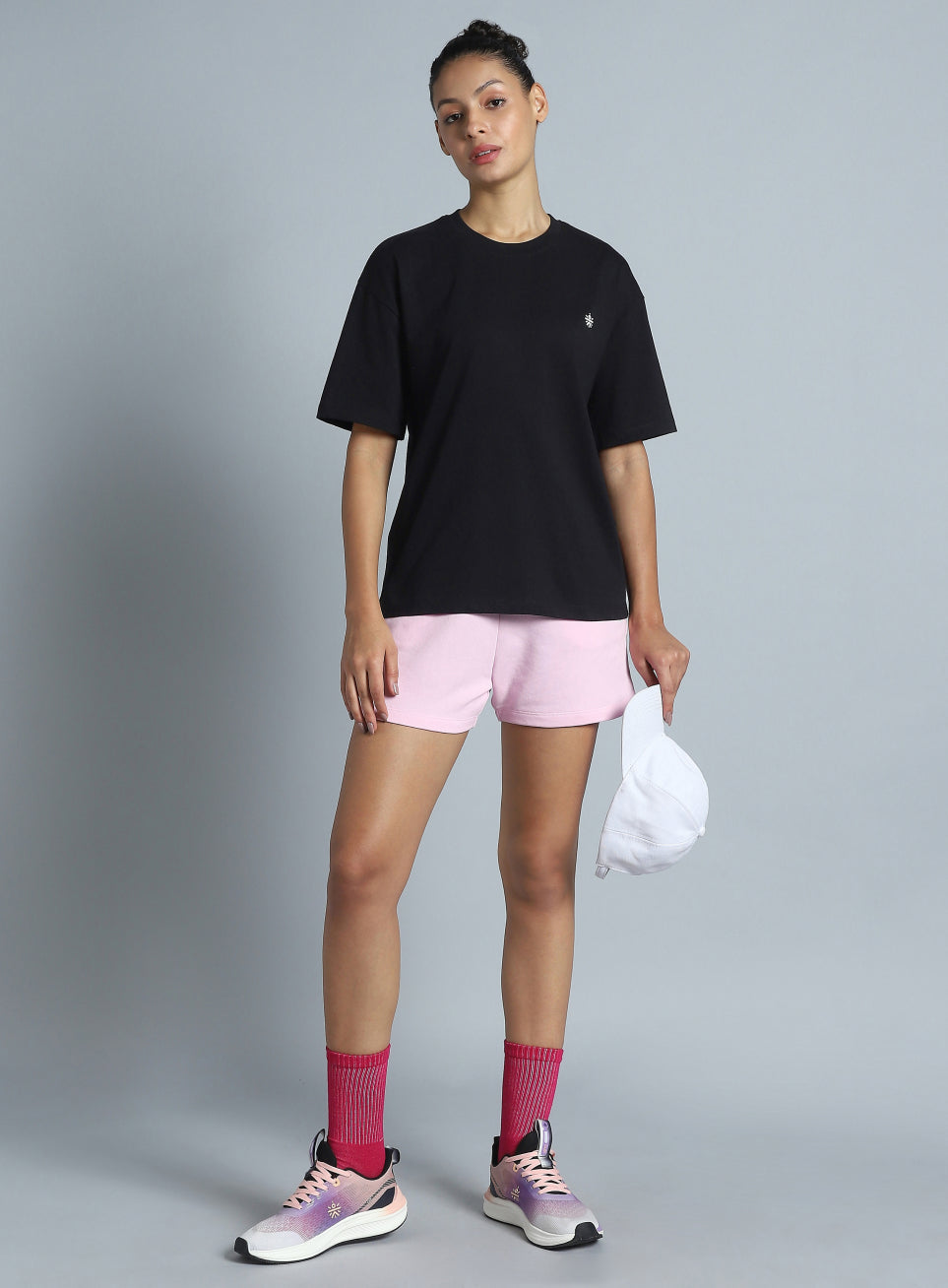 Women's Black Back Print Relaxed Fit T-shirt