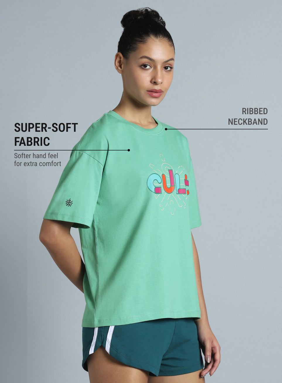 Women's Green Brand Carrier Relaxed Fit T-shirt