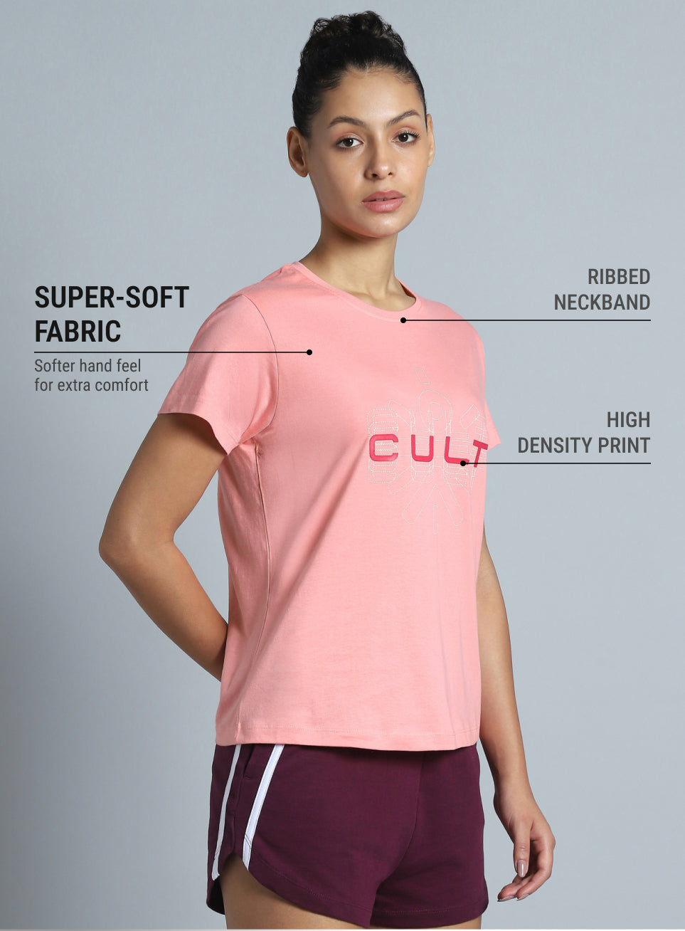 Women's Pink Brand Carrier T-shirt