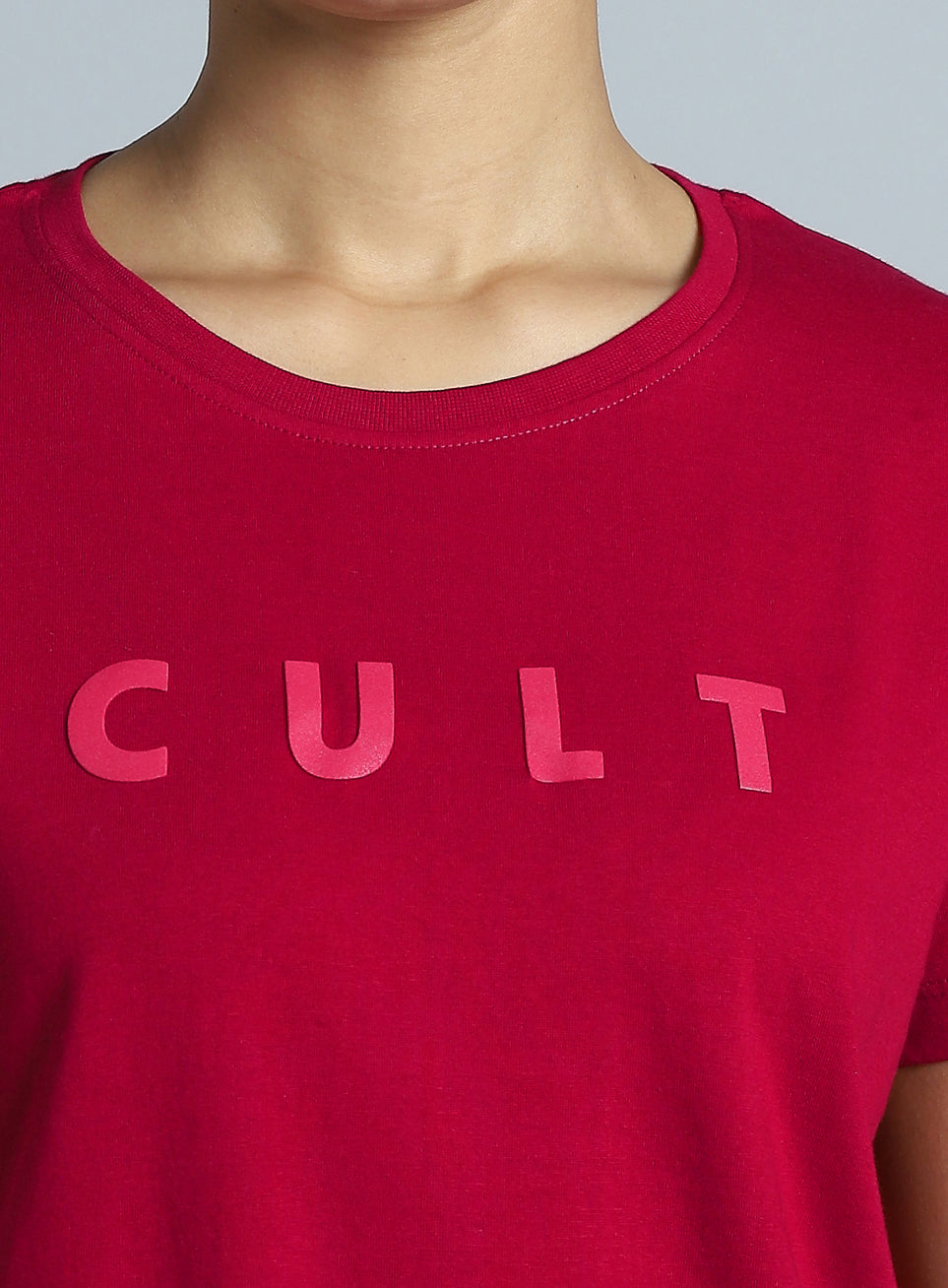 Women's Red Cult Printed T-shirt