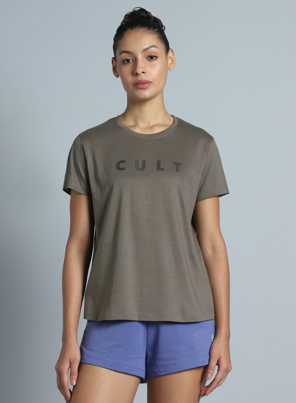 Women's Dark Grey Cult Printed T-shirt