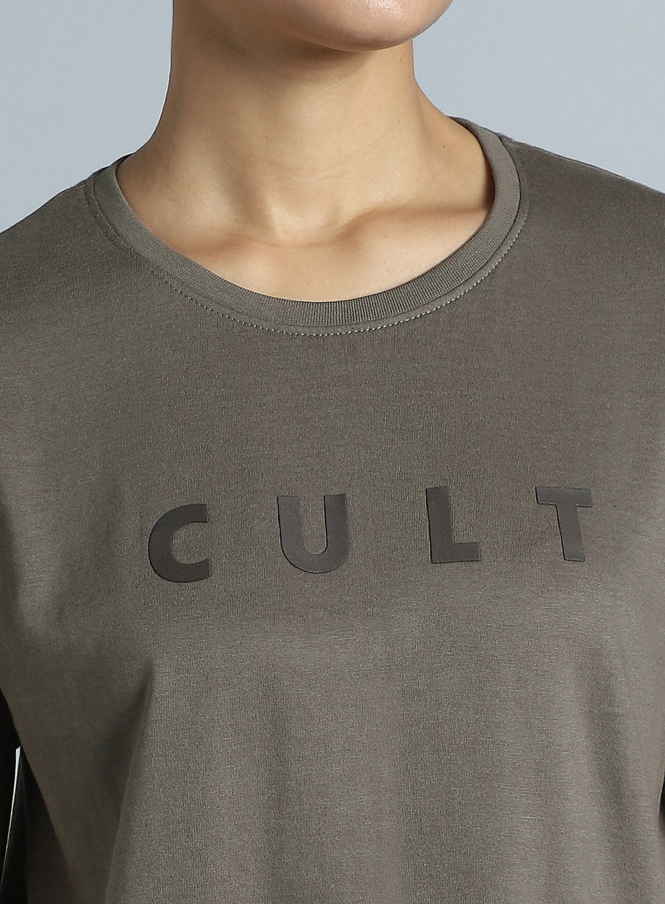 Women's Dark Grey Cult Printed T-shirt