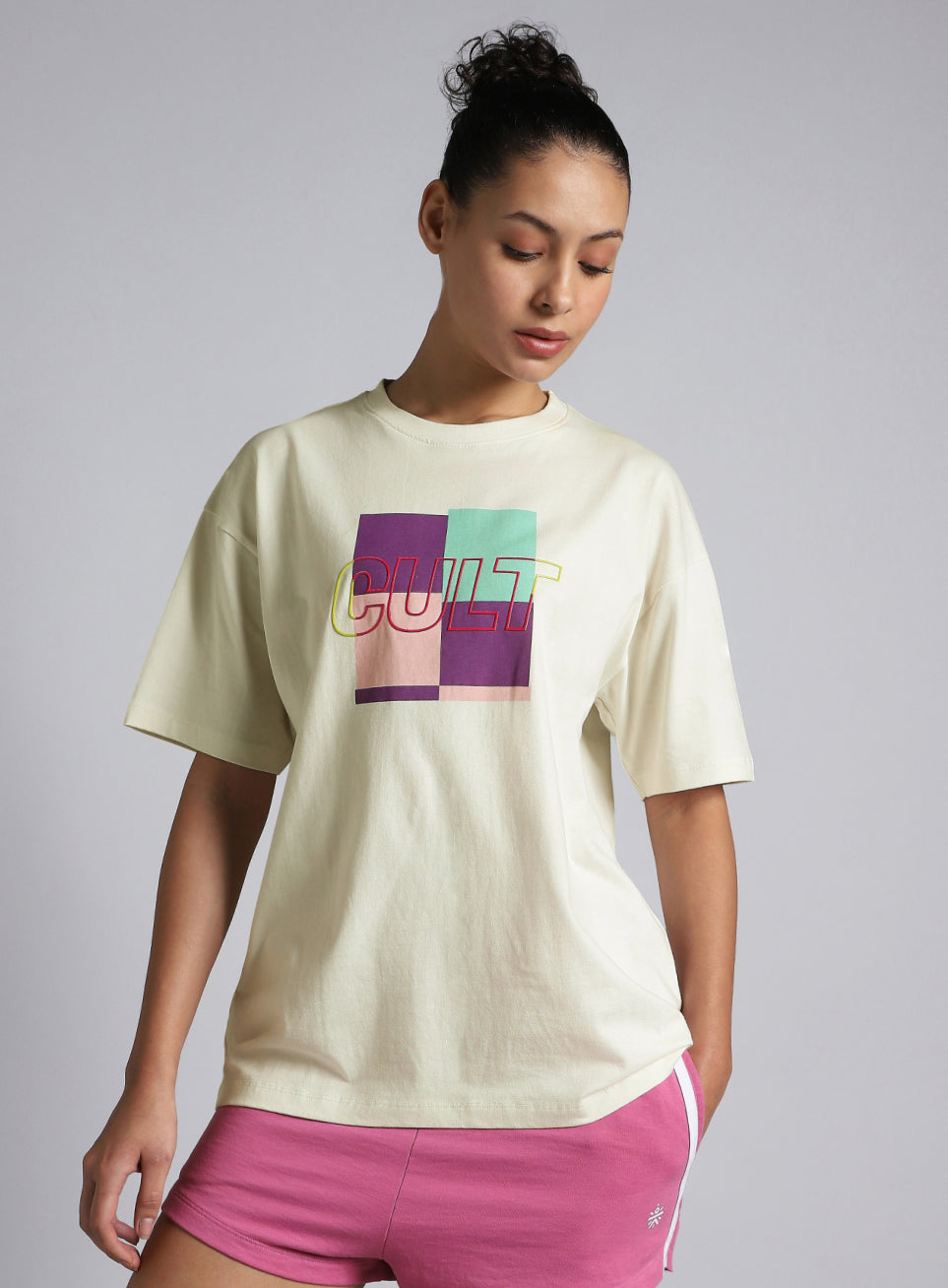 Women's White Cult Brand Carrier Oversized T-shirt