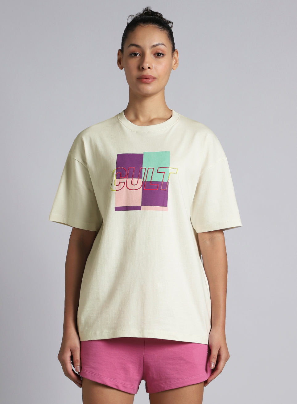 Women's White Cult Brand Carrier Oversized T-shirt