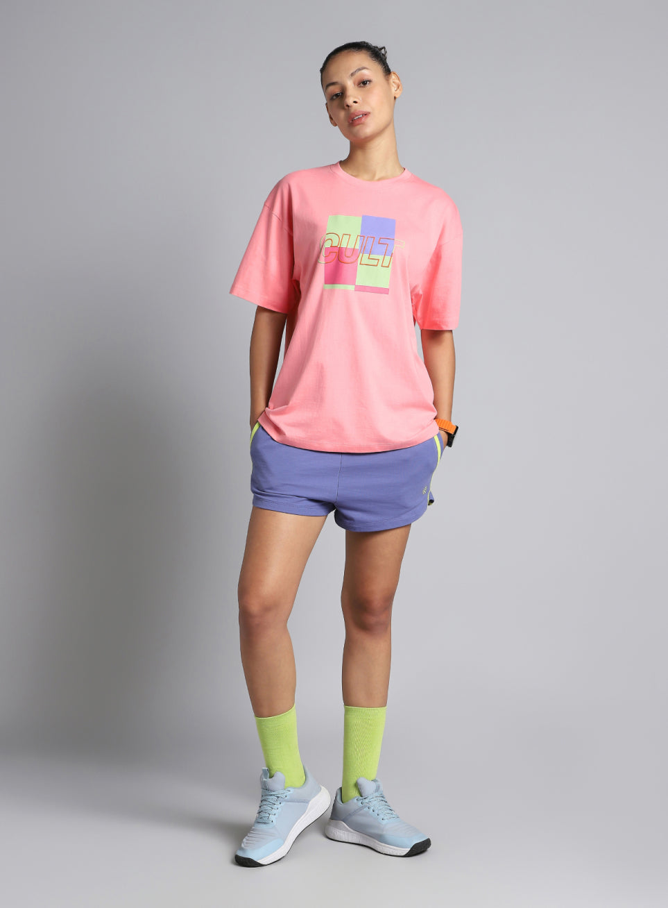 Women's Pink Cult Brand Carrier Oversized T-shirt