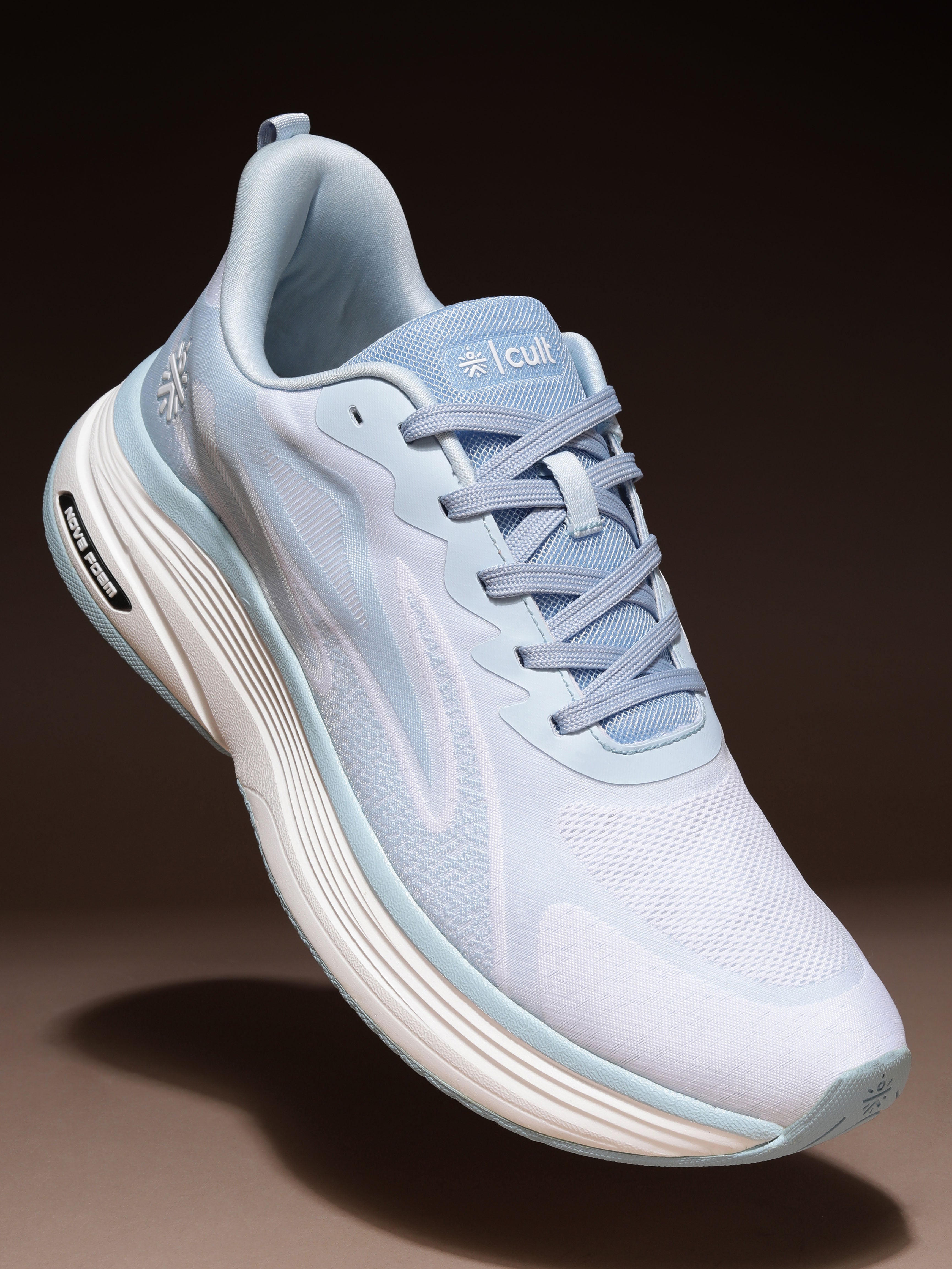 cult Men's FlexRide Running Shoes - Ice Blue/White