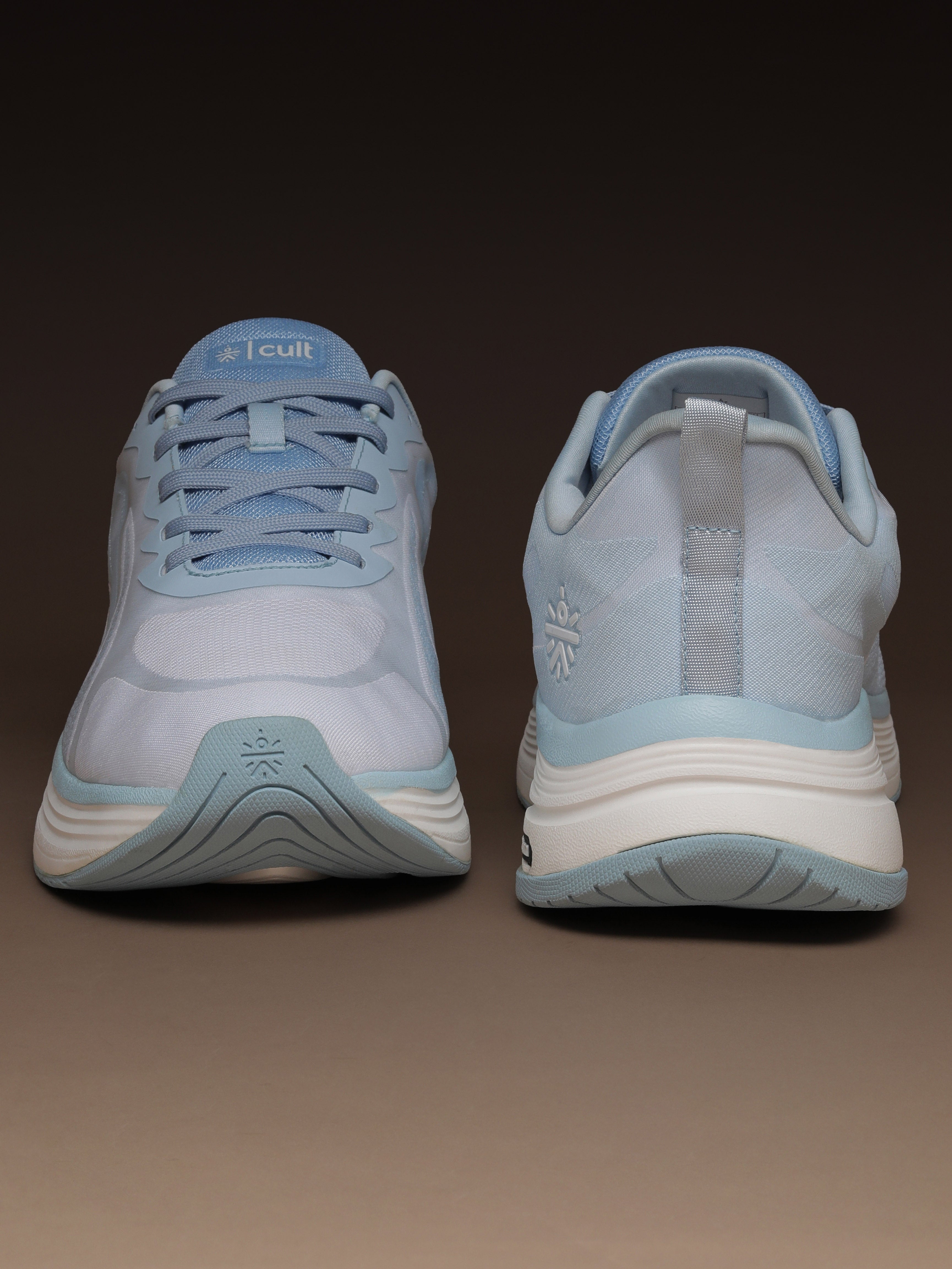 cult Men's FlexRide Running Shoes - Ice Blue/White