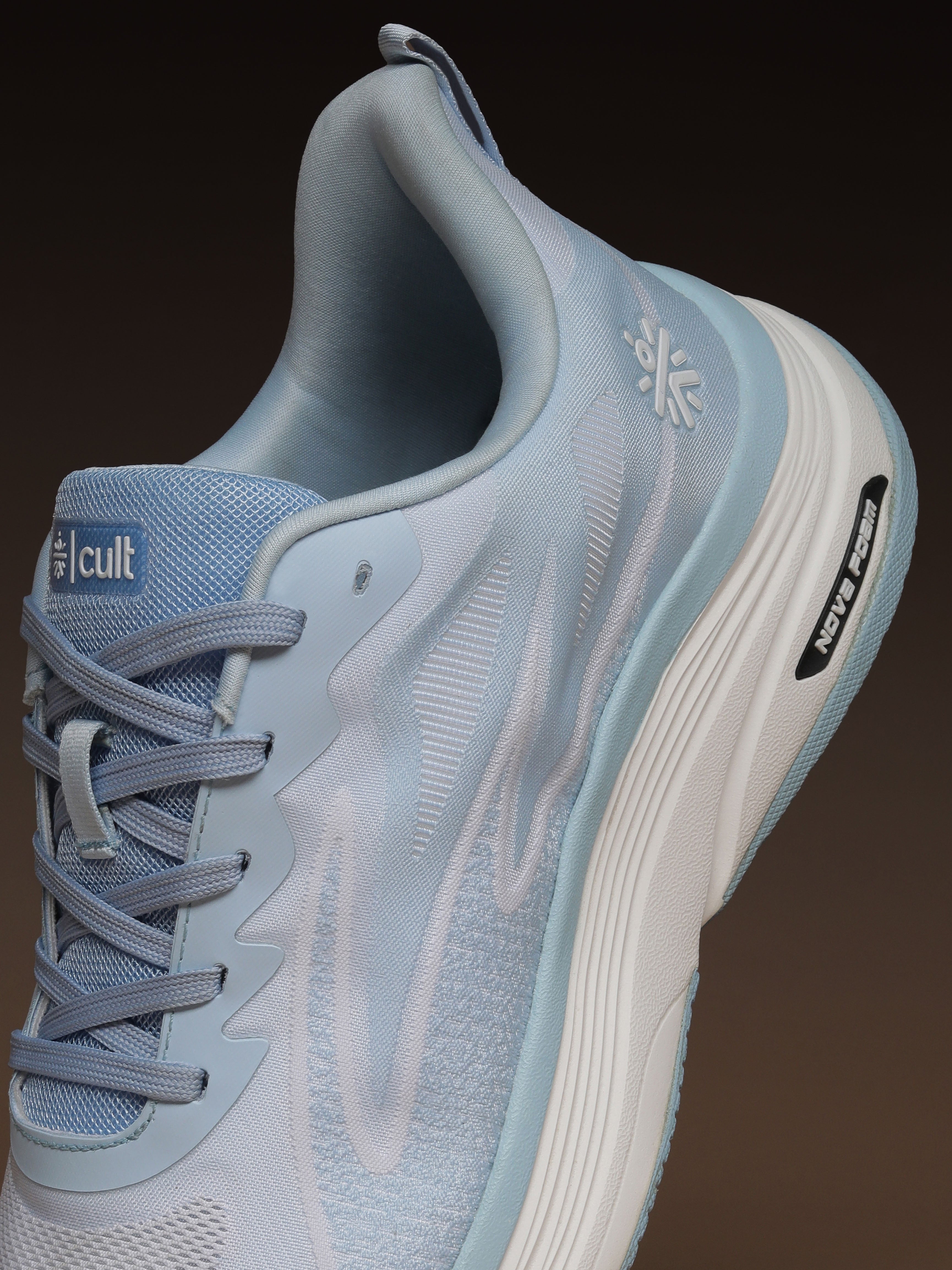 cult Men's FlexRide Running Shoes - Ice Blue/White