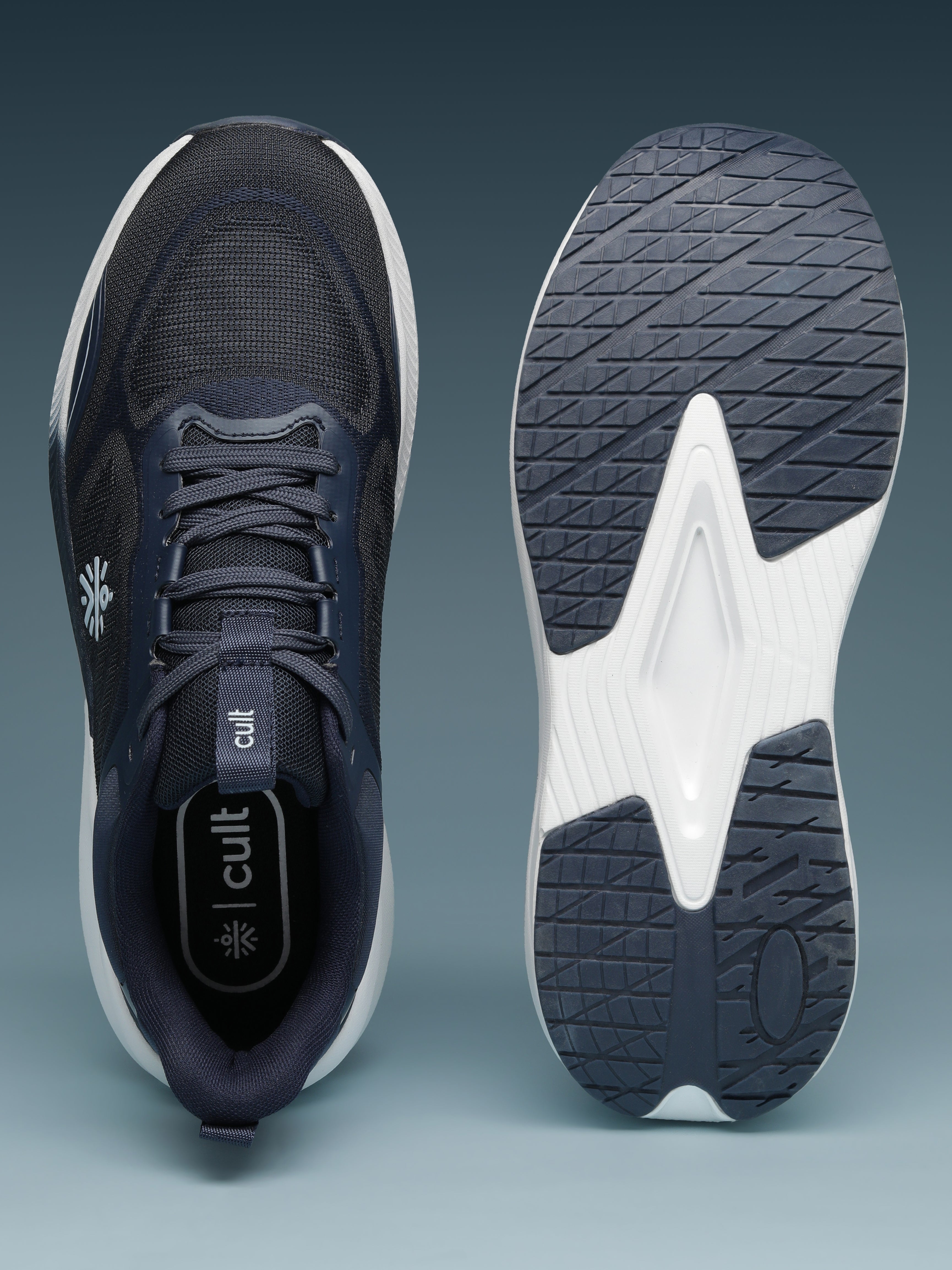 cult Men's Flowtech Running Shoes - Navy/Ice Blue