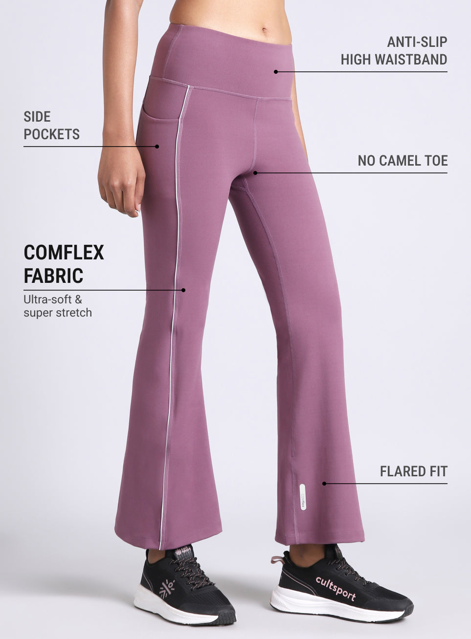 Women's Pink Hype Up Flare COMFlex Flarepants