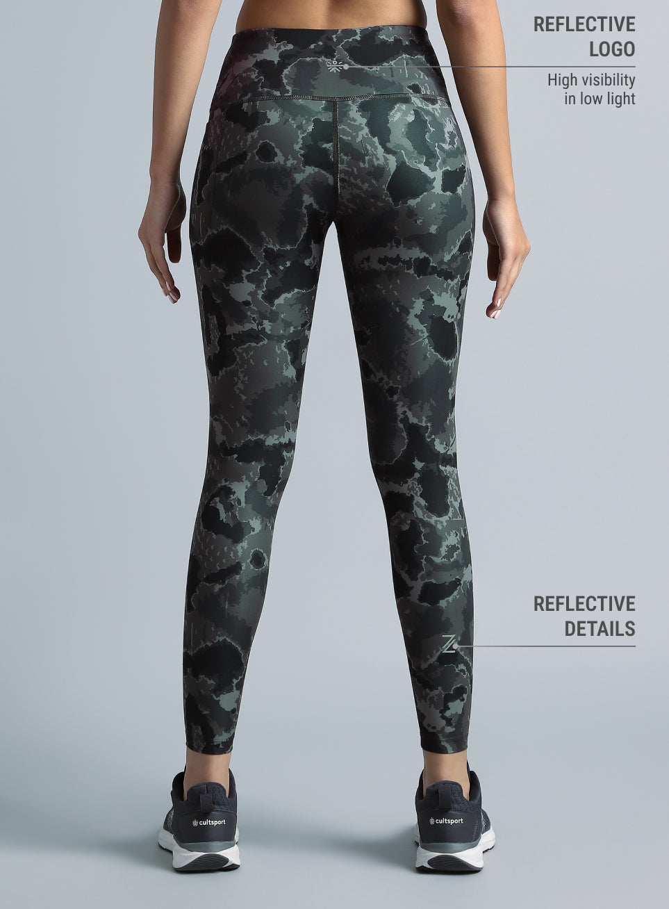 Women's Black Pacer AOP Comflex Tights