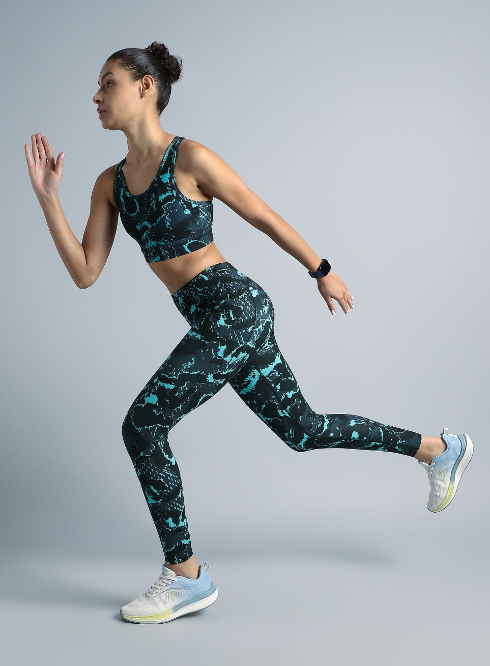 Women's Navy Pacer AOP Comflex Tights