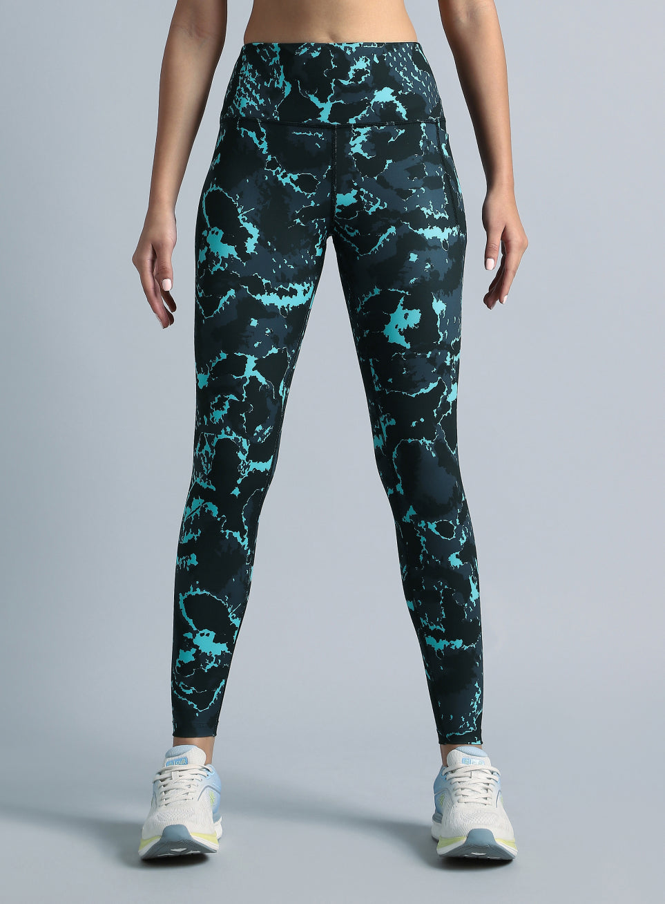 Women's Navy Pacer AOP Comflex Tights