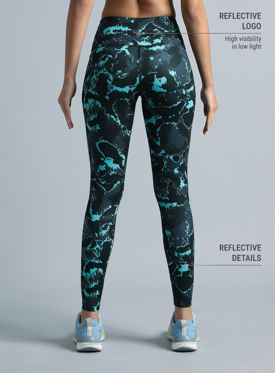 Women's Navy Pacer AOP Comflex Tights