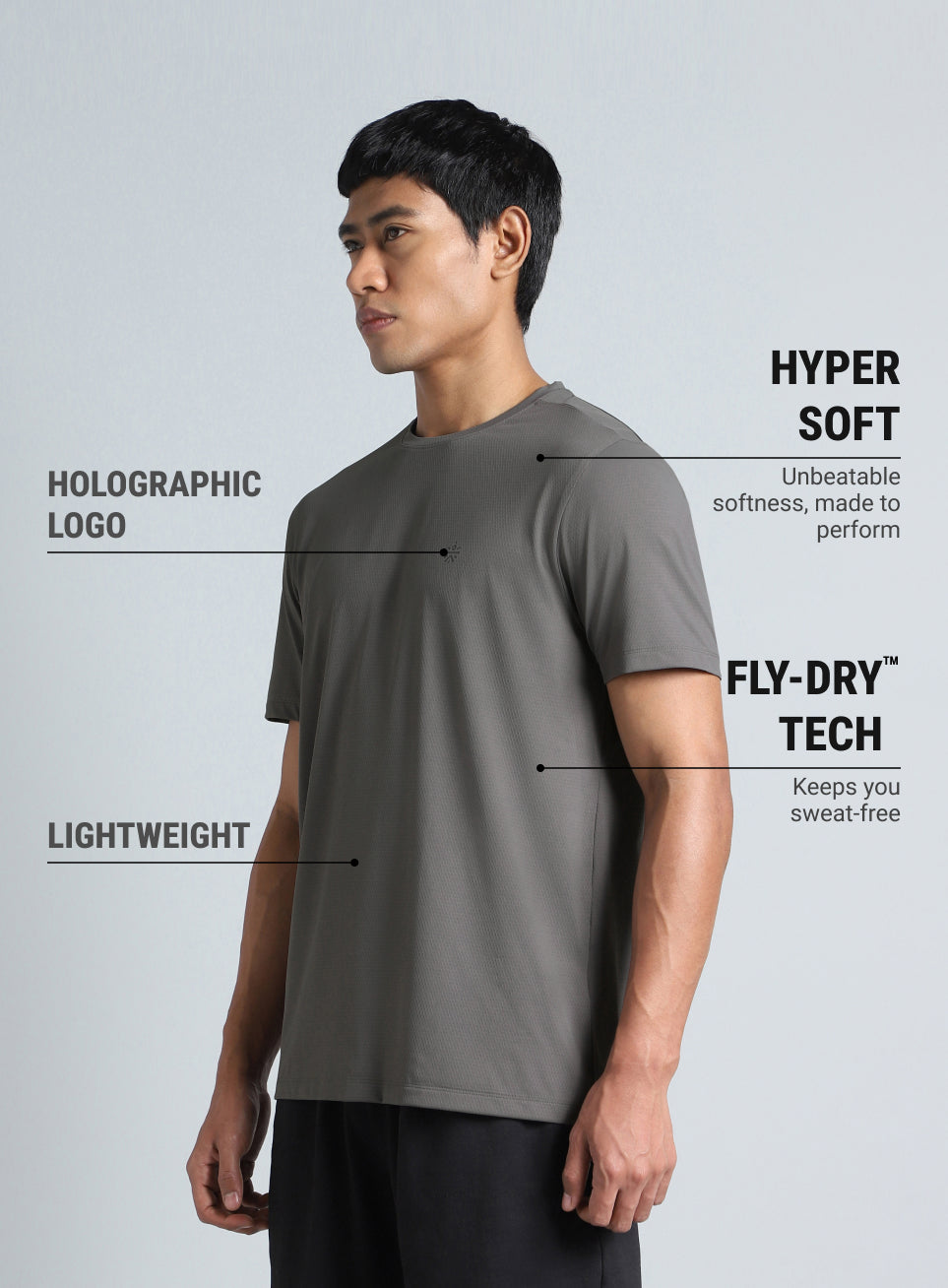 Men's Dark Grey Cult Energy Training T-shirt