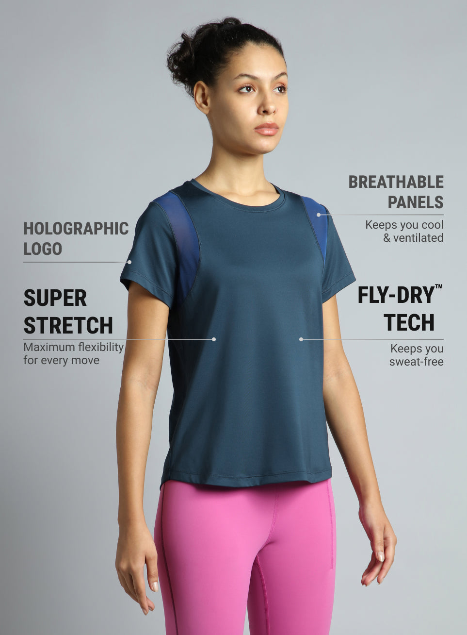 Women's Navy Train Day Essential Top