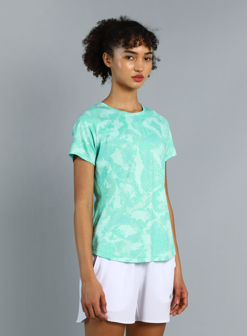 Women's Sea Green Pacer AOP Top