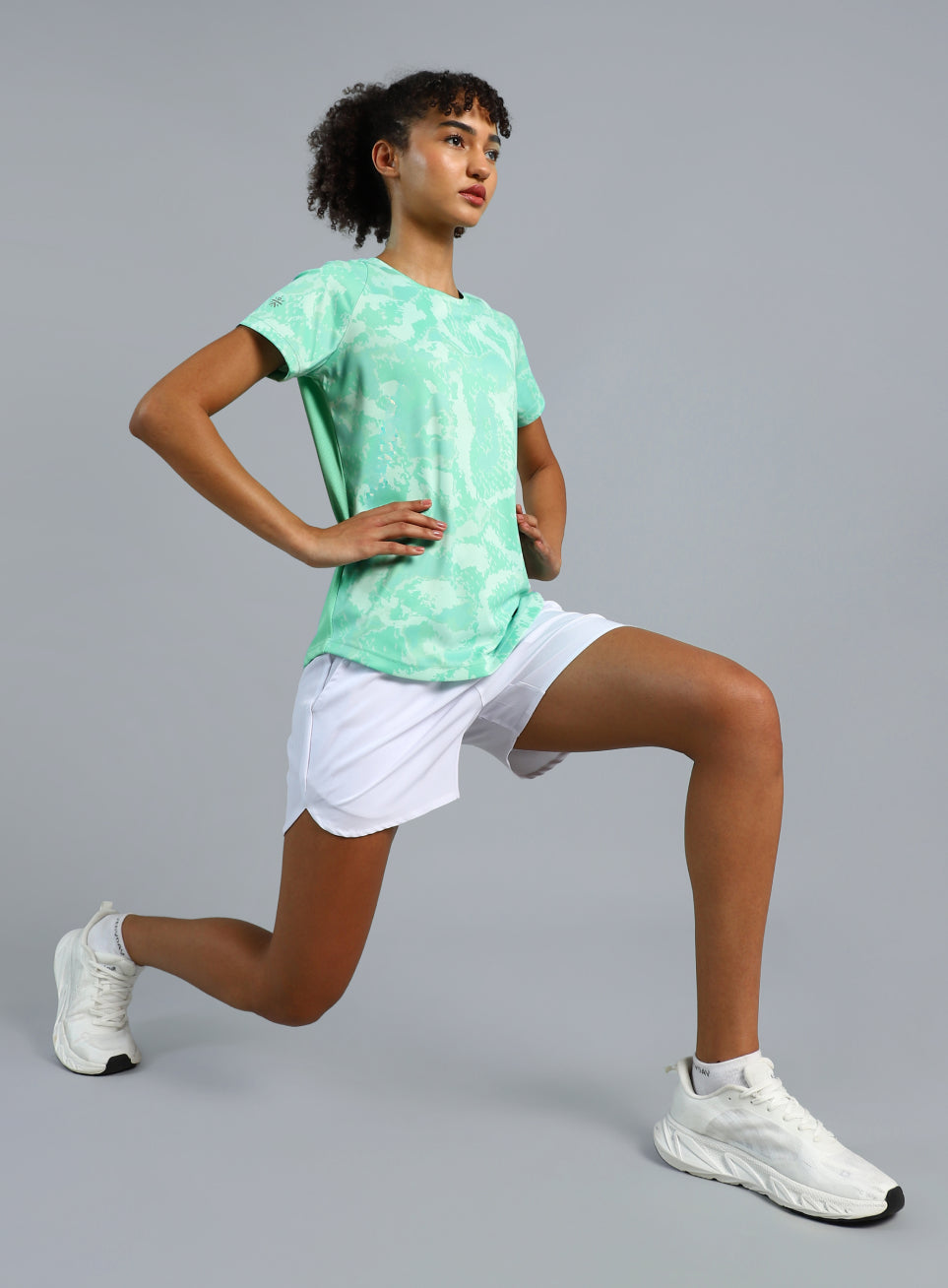 Women's Sea Green Pacer AOP Top