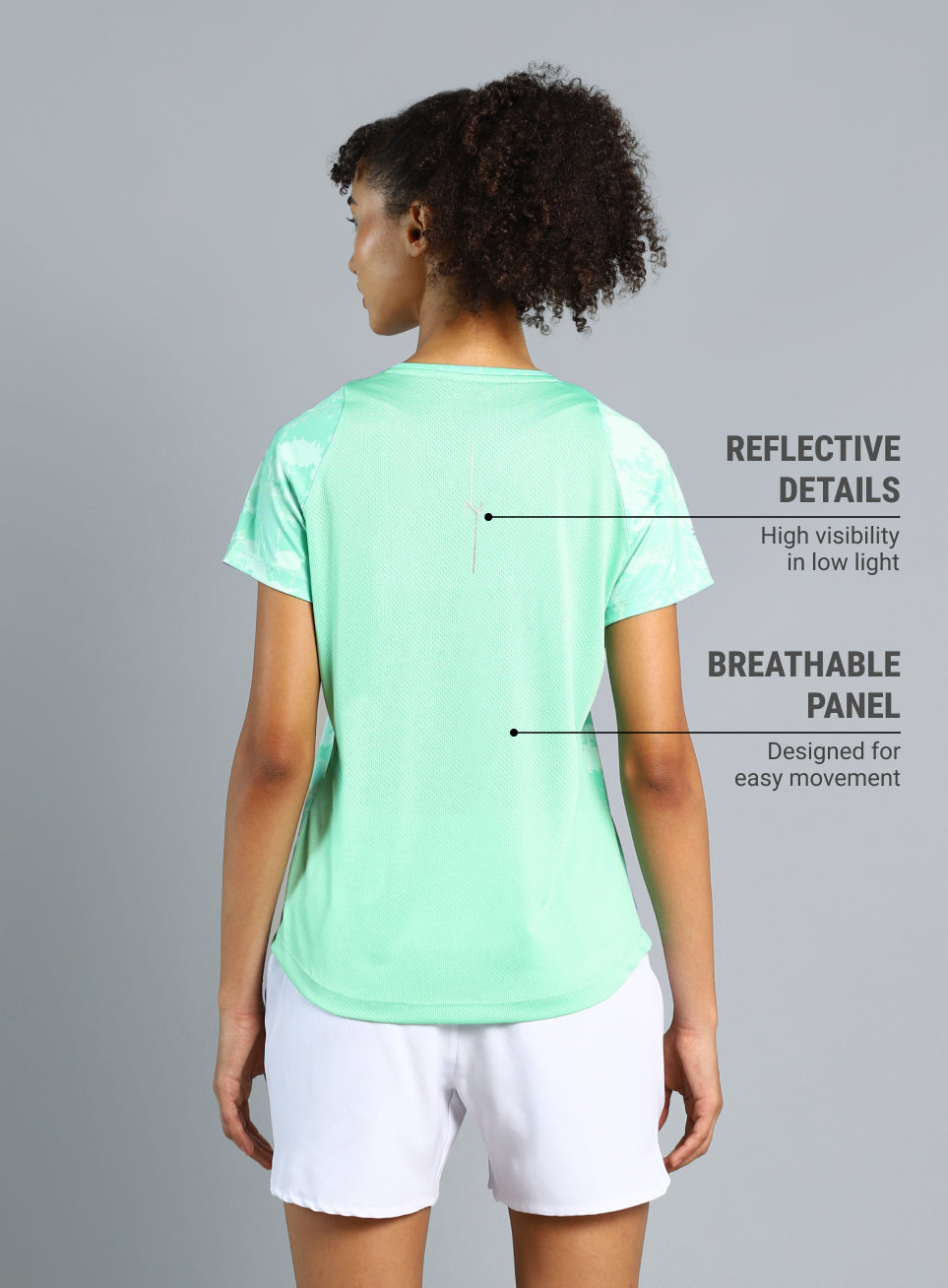 Women's Sea Green Pacer AOP Top
