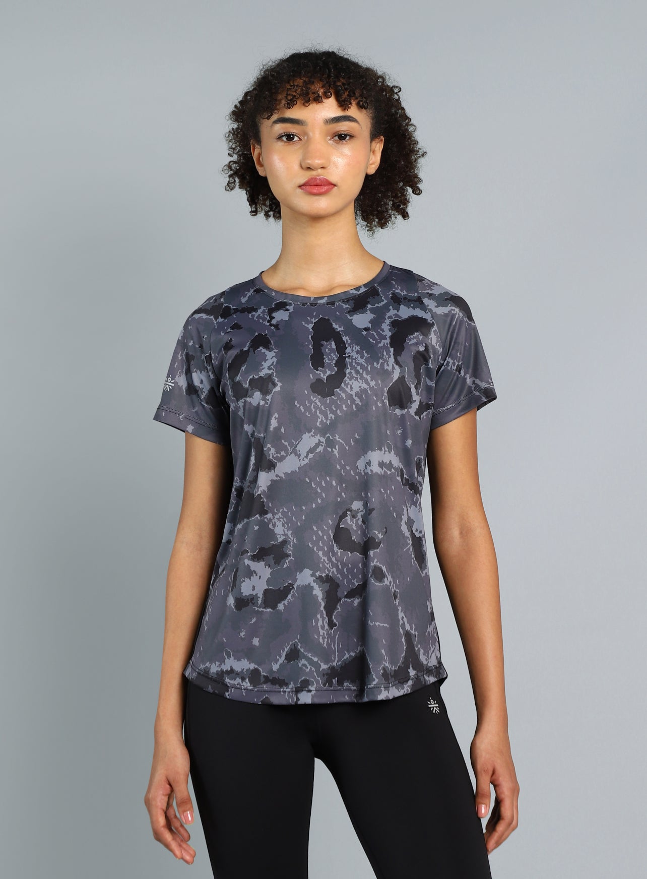 Women's Black Pacer AOP Top